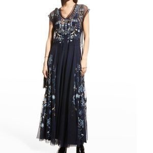 Johnny was embroided mesh dress m